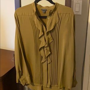 Ann Taylor olive blouse L